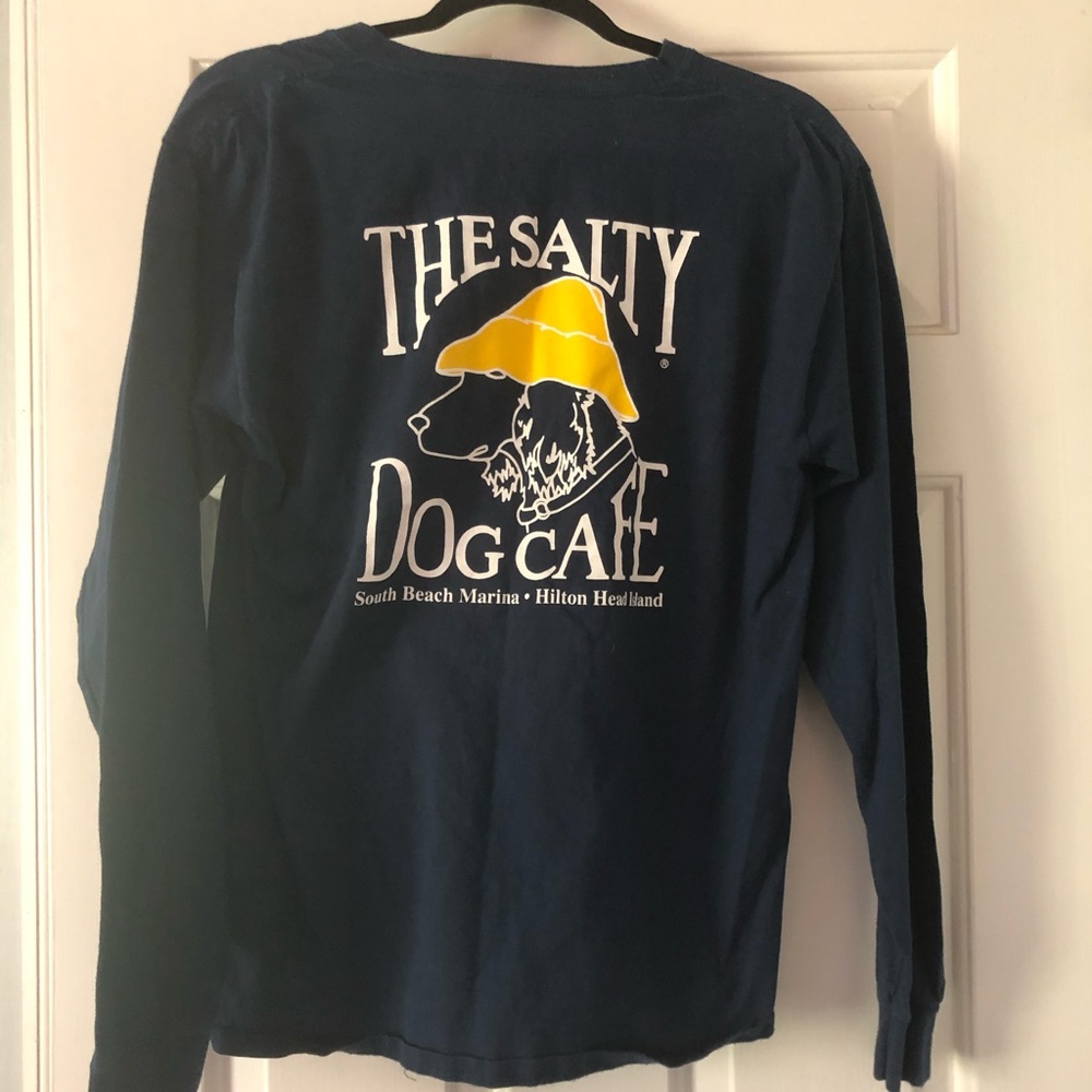 Navy salty god long sleeve T-shirt size large